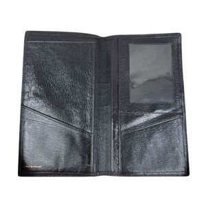 Lord Buxton Vintage Black Leather Wallet Shrunken Goat Skin